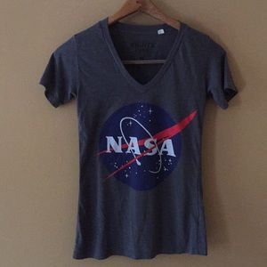 Grey “NASA” V-Neck